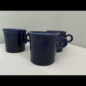 Fiesta Cobalt Blue Coffee Mugs~set of 3